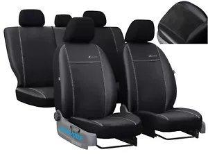 ISUZU D-MAX 2012 - 2019 ART. LEATHER & ALICANTE TAILORED SEAT COVERS - Picture 1 of 22