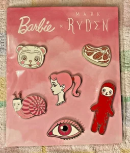 Mark Ryden x Barbie Pink Pop Enamel Pin Set Mattel - Picture 1 of 2