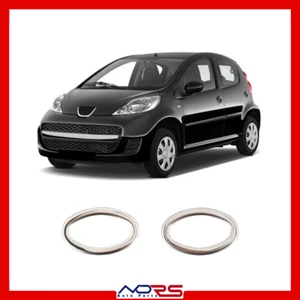 PEUGEOT 1007 COMPATIBLE 2005-2009 CADRE DE SIGNALISATION CHROME 2 PIÈCES - Imagen 1 de 10