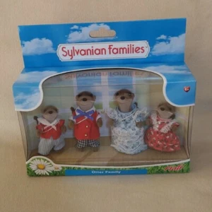 Bambola Epoch Flair Sylvanian Families famiglia lontra gemelli bambini - Foto 1 di 4