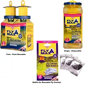 More details for zero in fly max fly catcher insect trap with bait ready to use re usable trap