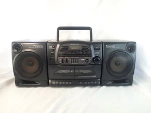 Panasonic RX-DT600 Radio CD Dual Cassette Player/Recorder w/Detachable Speakers - Picture 1 of 14