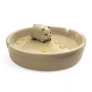Posacenere vintage Otagiri PIG & DAISY 5" 1980 dipinto a mano super carino! - Foto 1 di 7