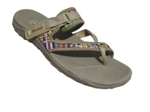 Skechers Reggae Mad Swag Women's Size 12 Dark Natural Tan Strappy Sandals 41124 - Picture 1 of 7