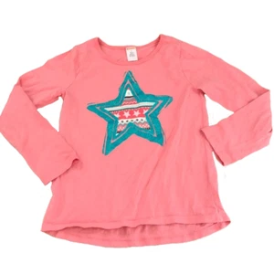 New Gymboree Girl's Salmon Pink Star Long Sleeve Shirt Choose SIZE MSRP:$16.95 - Picture 1 of 1