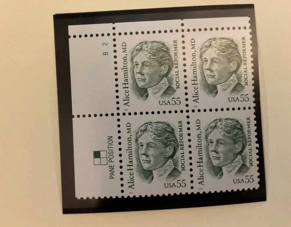 US Scott # 2940 Block Of 4-55 cent Stamps MNH, Alice Hamilton MD social reformer - Image 1 of 1