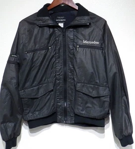 Chaqueta de corredor MERCEDES AÑOS 80 GRANDE cortavientos forro de felpa cuartel general del equipo de colección - Imagen 1 de 12