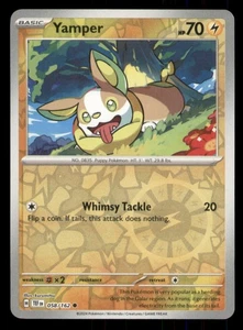 Yamper SV05: Temporal Forces #058/162 Reverse Holo Common Pokemon NM - Picture 1 of 2