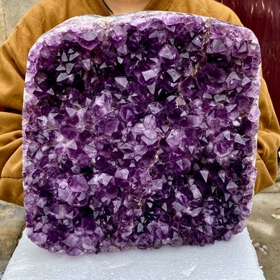 20.15LB Natural Amethyst agate geode quartz cluster crystal specimen Healing - Image 1 of 4