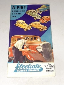 Vtg 1950s STEELCOTE Rubber Enamel Automotive Sample Color Chip Brochure - Picture 1 of 5