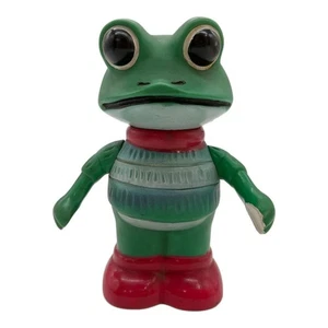 Vintage Soft Vinyl Figure japan RETRO Frog Character KEROYON Green 4.3in - Picture 1 of 7