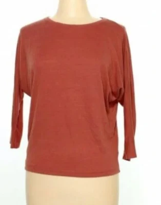 Top Rachel Zoe diario básico informal manga 3/4 ligero elástico talla mediana  Foto 1 de 4