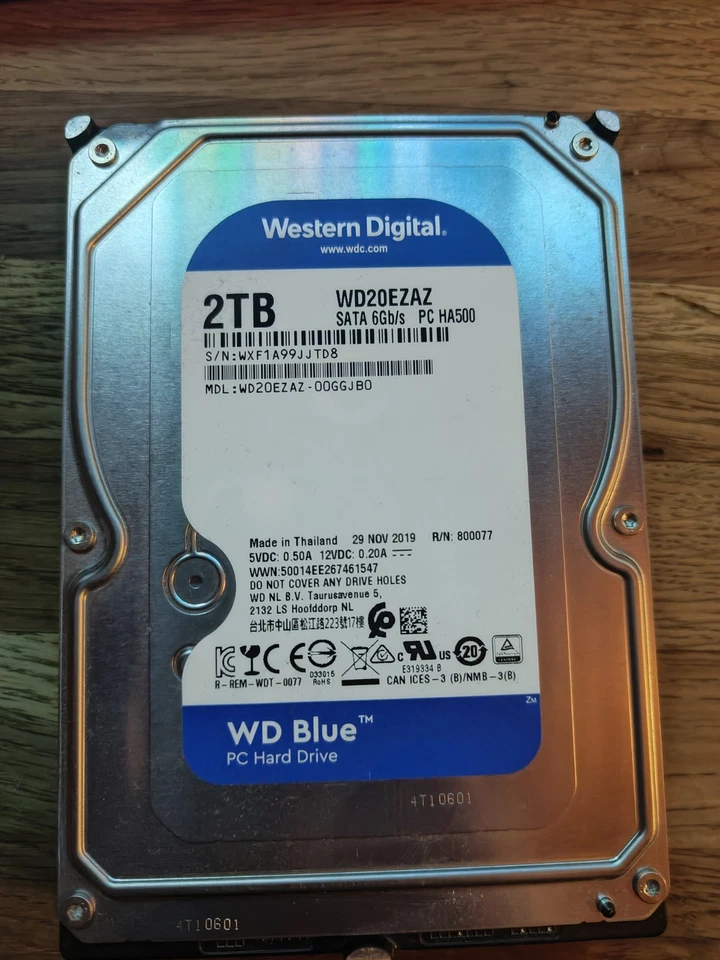 Western Digital WD Blue 2TB – WD20EZAZ – Wie neu – Kaum benutzt - Bild 1 von 1