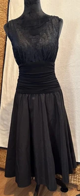 Jessica Howard Evenings Black Lace Bustier On Black With Tule Lining - Image 1 of 4