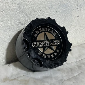 MB American Outlaw 8 Lug Black Custom Rim Wheel Center Hub Cap BC-895B - Picture 1 of 7