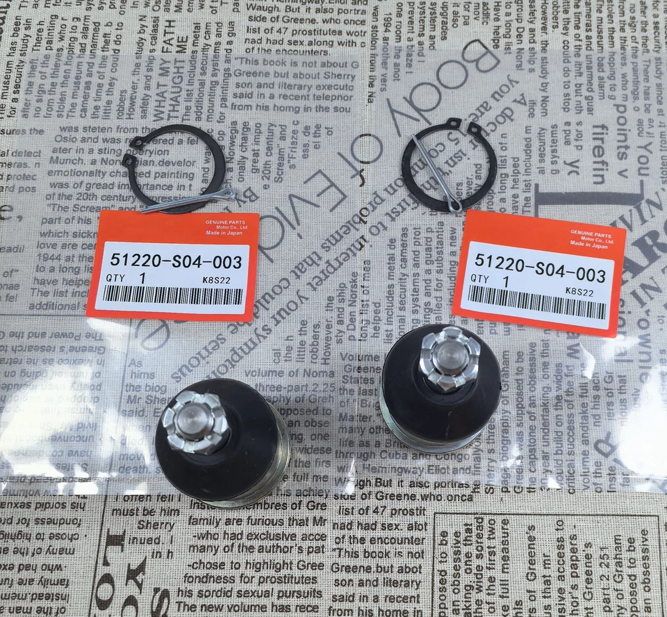 OEM 2PCS Front Lower Ball Joint  For Honda 92-00 Civic 97-01 CR-V 51220-S04-003 - Imagem 1 de 1