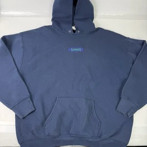 Vintage Volkswagen Mens XL Blue Hoodie Sweatshirt Lightweight Pullover - Picture 1 of 9