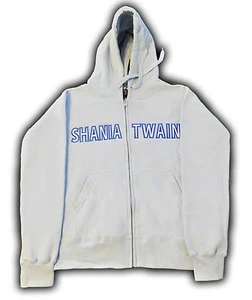 Felpa con cappuccio e zip blu chiaro licenza Shania Twain taglia Med *NUOVA* + ora con omaggio - Foto 1 di 3