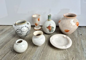 sehr schöne alte Keramik Vasen Sammlung / Heubach Krakelee Craquele handbemalt - Bild 1 von 13