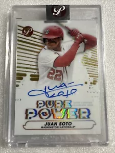 2022 Topps Pristine Pure Power-Auto-Gold Refractor•Juan Soto-OF-Nationals-36/50 - Picture 1 of 10