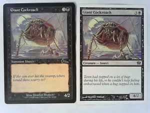 2x Giant Cockroach Urza's Legacy & 9th Edition - Magic the Gathering MTG - Black - Picture 1 of 1