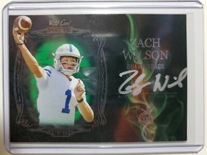 2021 Wild Card Matte ZACH WILSON SMOKING GUNS ON-CARD Auto Autograph SP #19/35