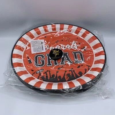 50 piezas Plato de Papel Ovalado Fiesta de Graduación Felicidades Grad Class Decoración Plato Bandeja Foto 1 de 2