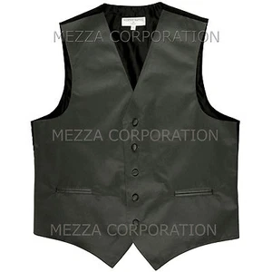 New Men's Vesuvio Napoli Tuxedo Vest Waistcoat only prom wedding party Dark Gray - Picture 1 of 2