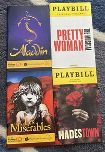 Broadway Playbill Touring Lot- Hadestown, Pretty Woman, Aladdin, Les Miserables - Picture 1 of 5