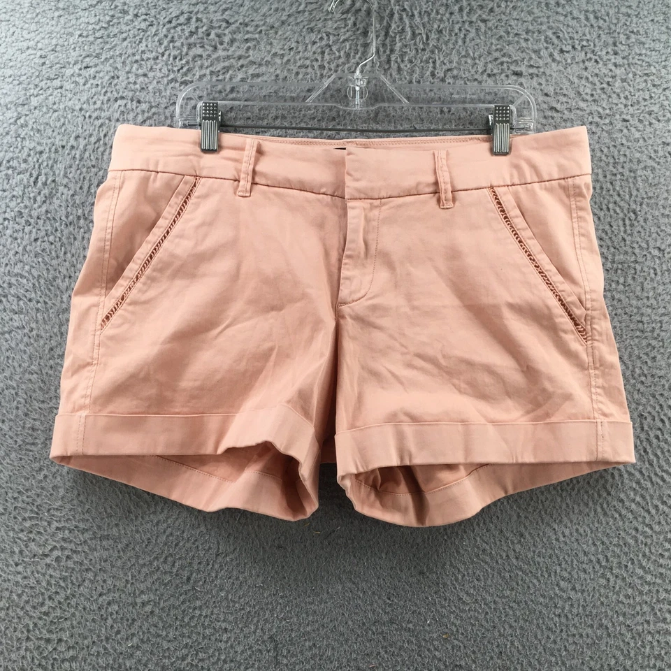 Dear John Chino Short Pants Womens 32 Solid Pink Cotton Blend Mid Rise Zip NEW - Image 1 of 4