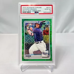 Wander Franco Bowman 2020 cromado mega caja Prospects verde refractor/99 PSA 10 - Imagen 1 de 2