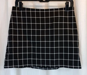 Urban Outfitters Damen Minirock schwarz weiß Fensterscheibe Gr. M Reißverschluss hinten - Bild 1 von 7