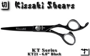 Tijeras de corte de pelo Kissaki serie KT21 6,0" negro titanio tijeras de pelo - Imagen 1 de 2