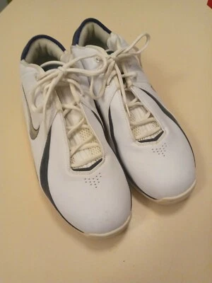 Nike Air Uptempo white Navy Leather Running Sneakers men’s sz 13 313733-104 - Image 1 of 4