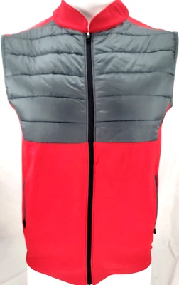 NUEVO Columbia Omni-Wick In The Element Rojo Cremallera Completa Golf Chaleco Chaqueta Para Hombre M Foto 1 de 4