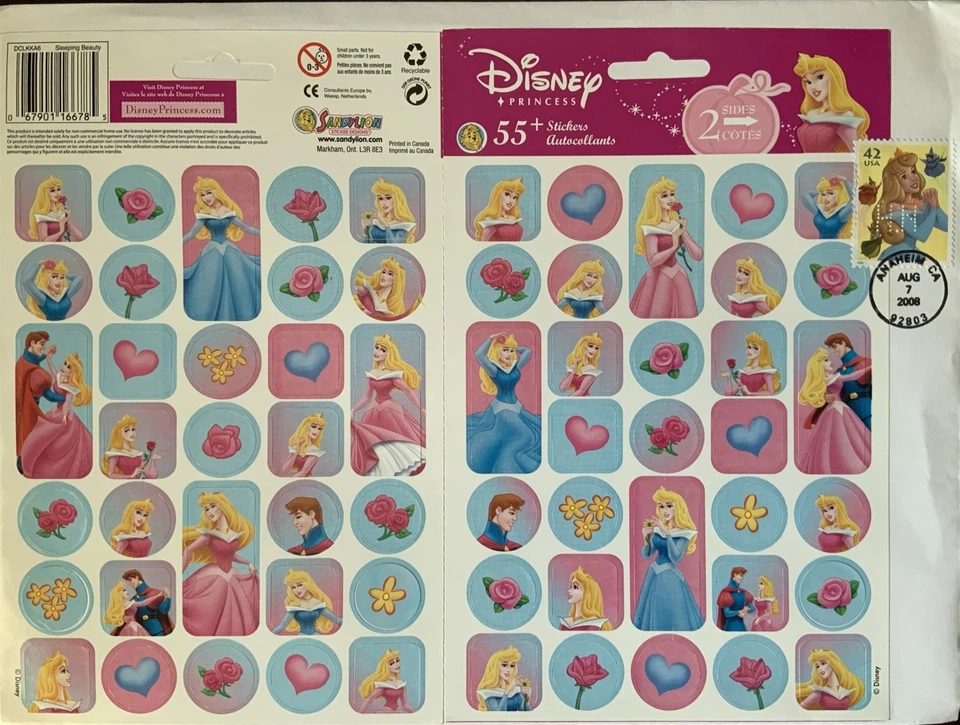 HNLP Hideaki Nakano 4344 Princess Aurora on Disney Princess 55+ Stickers  - Image 1 of 1