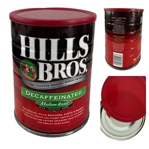 Lattina di caffè vintage 2011 Hills Brothers 23 oz latta NOS sigillata pubblicità completa film prop - Foto 1 di 4