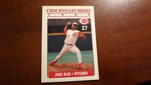 1995 KAHN'S CINCINNATI REDS JOSE RIJO   BASEBALL CARD
