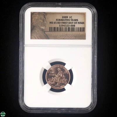 2009 Lincoln Formative Years Bicentennial Cent - NGC MS 65 RD - 1st Day of Issue - Image 1 of 4