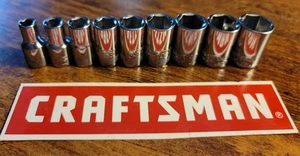 CRAFTSMAN 9 pc Short 1/4 METRIC MM 6pt ratchet wrench socket set NEW - Picture 1 of 1