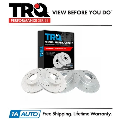 TRQ Front & Rear Brake Performance Rotor Kit for BMW 318i 318iC 318iS 323iC 325i Foto 1 de 4