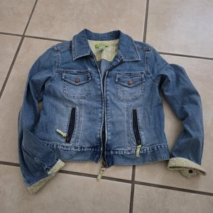 Sigrid Olsen Jean Jacket Petite 12 Blue Floral Accents Excellent Condition - Picture 1 of 9