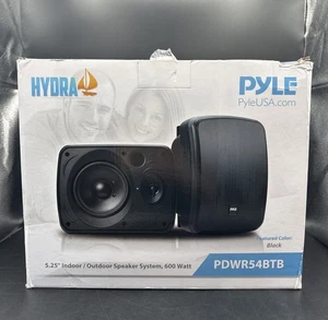 Pyle 600W Waterproof Bluetooth 5.25'' Indoor/Outdoor Speaker (Pair) - Black - Picture 1 of 12