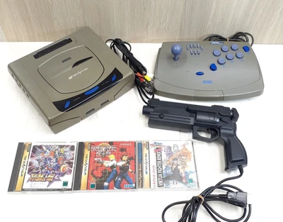 Sega Saturn Console with 3 games Virtua Stick Gun controller US TARIFF PAID G118 - Image 1 of 4