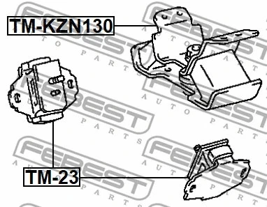 FEBEST 1988-1995 Toyota 4Runner montagem de motor traseiro TM-KZN130 - Imagem 1 de 2