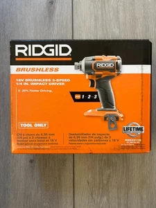 Ridgid 18V 3 Speed 1/4” Impact Driver Brushless (Tool Only) R862311B NEW in BOX - Picture 1 of 1