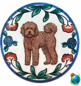 Labradoodle Wine Bottle Stopper Hand Painted - Picture 1 of 2
