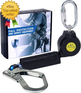6FT Self Retracting Lifeline Fall Protection Retractable Lanyard, Fall Arrest Sa - Picture 1 of 8