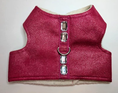 Simply Dog Pink Shiny Pet Harness Small Dog 10 x 15" Durable Polyester Gemstones - Image 1 of 4