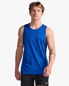 Nuevo Camiseta sin mangas 2XU Aero para hombre azul grande MR6676a - Imagen 1 de 6